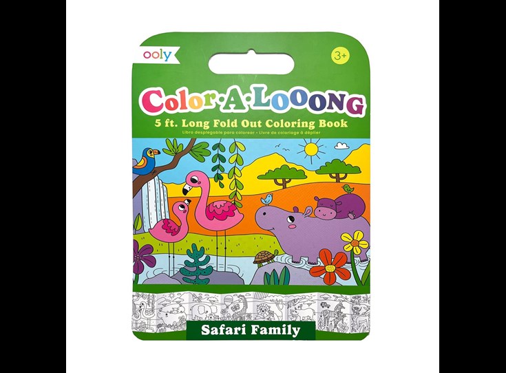 Color-A-Looong-Fold-out-Kids-Coloring-Book-Safari-Family