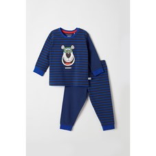 Jongens-pyjama-donkerbruin-blauw-gestreept-3m