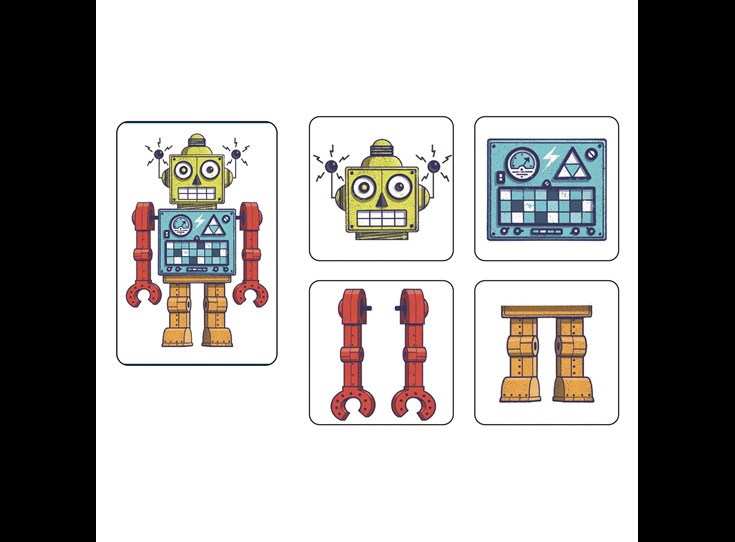 Kaartspel-Memo-Robots