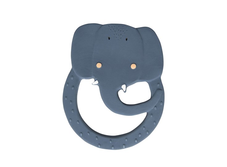 Natural-rubber-round-teether-Mrs-Elephant