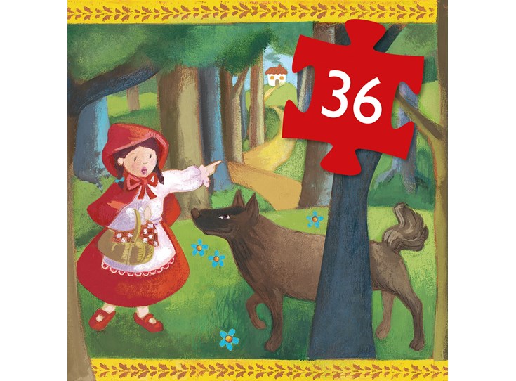 Puzzel-silhouette-36st-Le-petit-chaperon-rouge