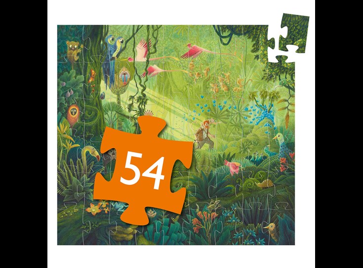Puzzel-silhouette-54-stuks-In-de-Jungle