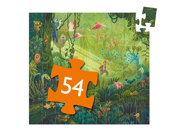 Puzzel-silhouette-54-stuks-In-de-Jungle