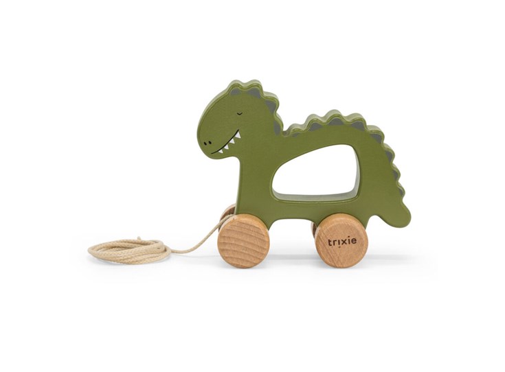 Wooden-pull-along-toy-Mr-Dino